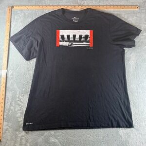 Nike Football Brotherhood Dri-FIT Graphic T-Shirt Mens XXL Black Crew‎ Neck Tee